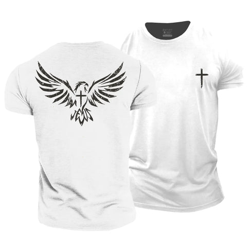 Men's Wings Like Eagles Cotton T-Shirt