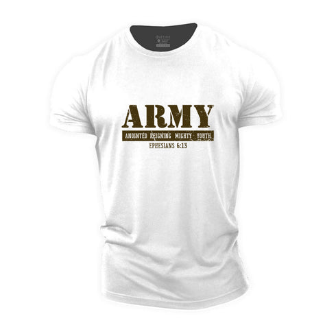 Men's Army Cotton T-Shirt