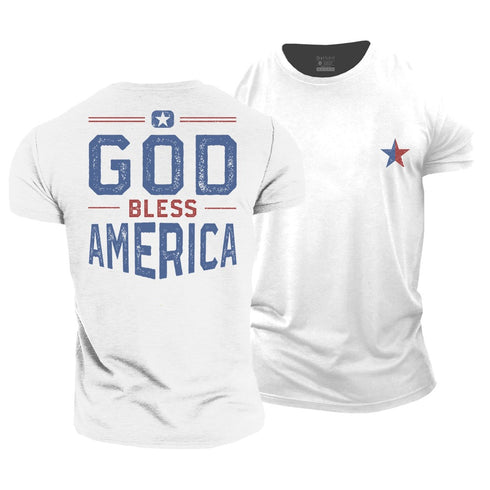 Men's God Bless America Cotton T-Shirt