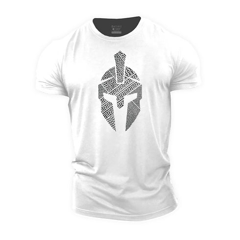 Men's Spartan Helmet Cotton T-Shirt