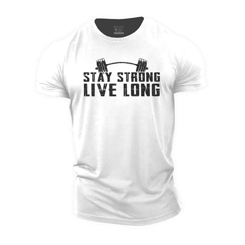 Men's Stay Strong Live Long Cotton T-Shirt