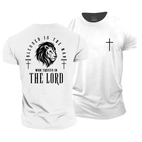 Men's Blessed Is The Man Who Trust The Lord Cotton T-Shirt