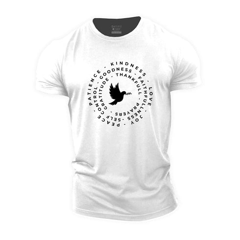 Men's Patience Kindness Faith Cotton T-Shirt