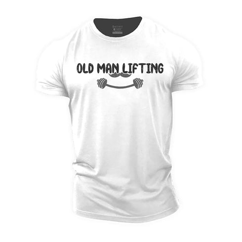 Men's Old Man Lifting Cotton T-Shirt