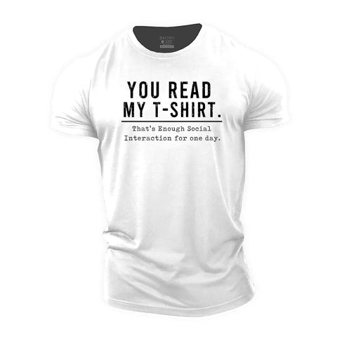 Men's You Read My T-Shirt Cotton T-Shirt