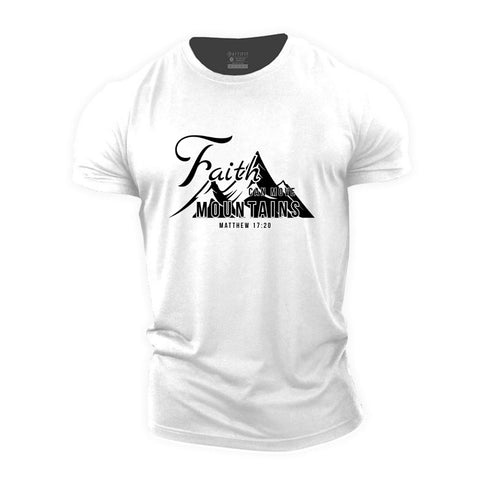 Men's Faith Can Move Mountains Cotton T-Shirt