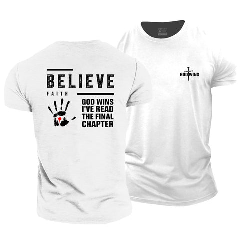 Men's God Wins Cotton T-Shirt