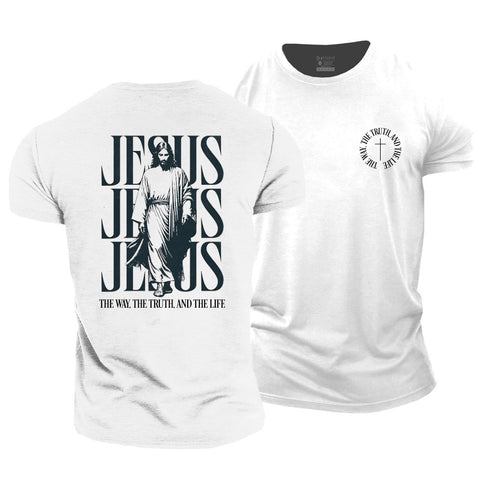Men's Jesus The Way The Truth And The Life Cotton T-Shirt