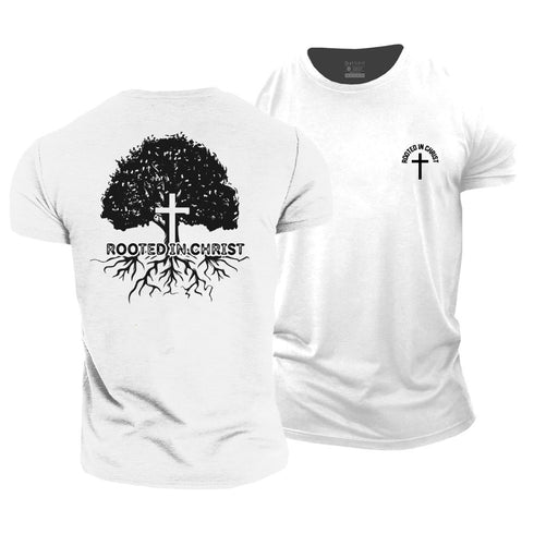 Men's Rooted In Christ Cotton T-Shirt