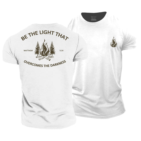 Men's Be The Light that Overcomes The Darkness Cotton T-Shirt