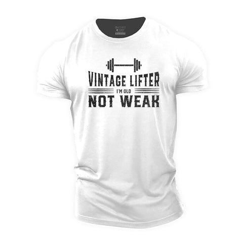 Men's Vintage Lifter I'm Old Not Weak Cotton T-Shirt