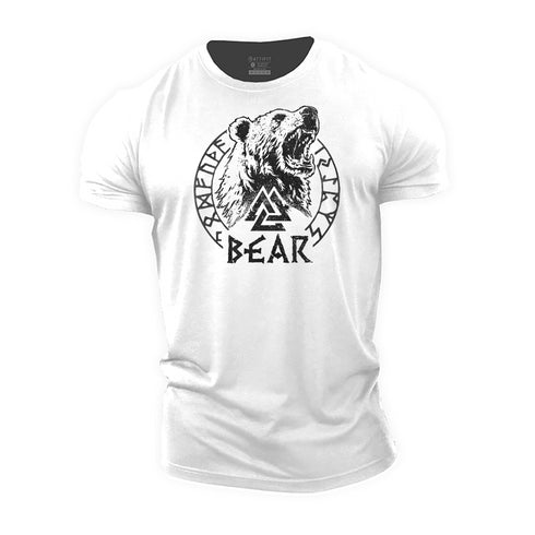 Men's Viking Bear Cotton T-Shirt