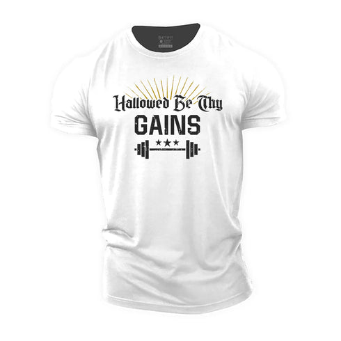Men's Hallowed Be Thy Gains Cotton T-Shirt