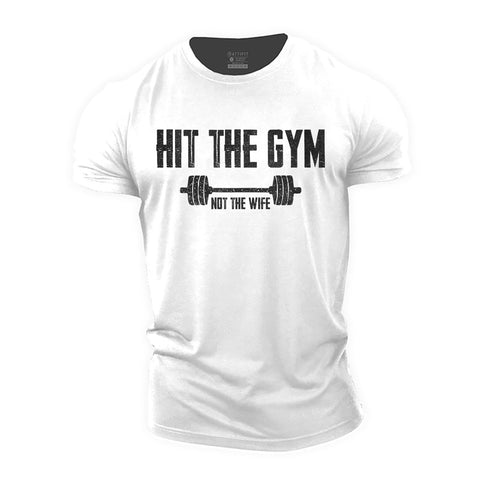 Men's Hit the Gym Not the Wife Cotton T-Shirt