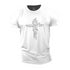Men's God Faith Words Cross Cotton T-Shirt
