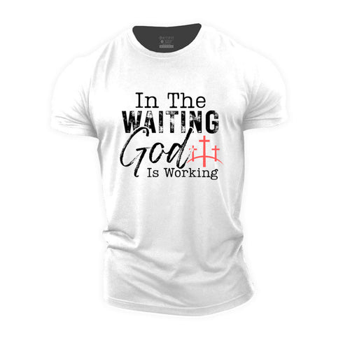 Unisex In The Waiting God Is Working Cotton T-Shirt