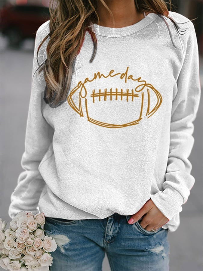Women's Gameday Football Lover Casual Sweatshirt Eason&Pepper