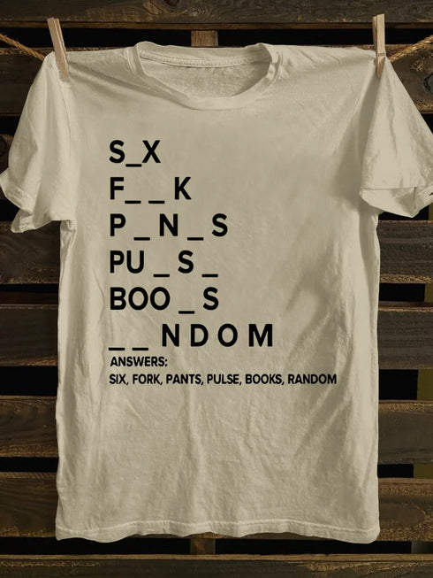 Unisex Answers Six Fork Pants T-shirt