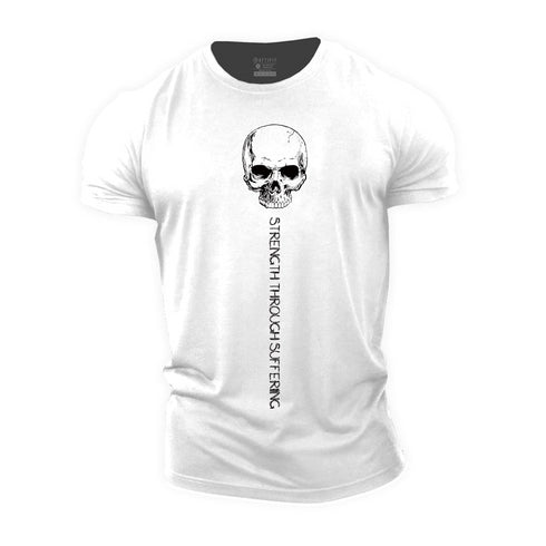 Men's Skull Strength Cotton T-Shirt