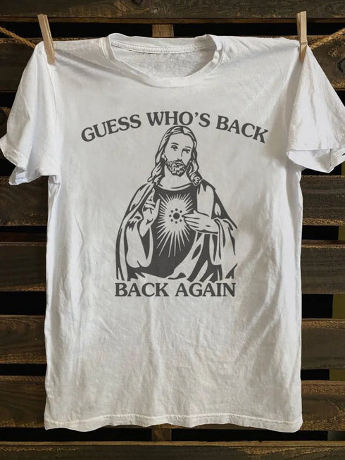 Unisex Guess Who's Back Again Funny Easter Jesus T-shirt