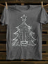 Unisex The Cross And The Christmas Tree Print T-shirt