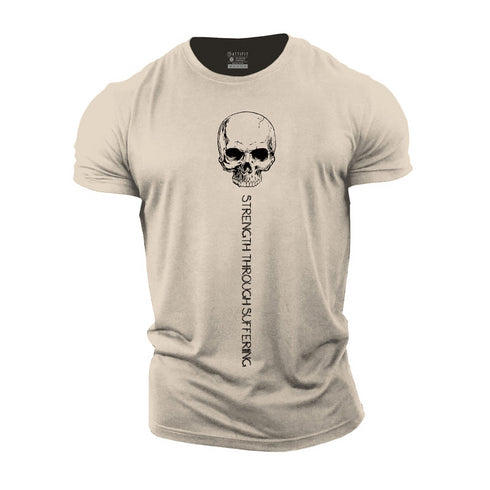 Men's Skull Strength Cotton T-Shirt