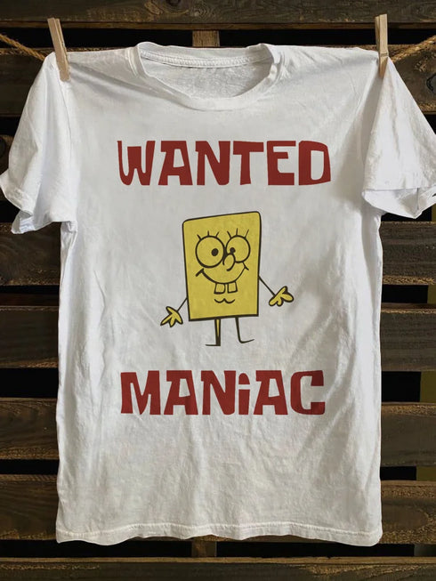 Unisex Wanted Maniac T-shirt